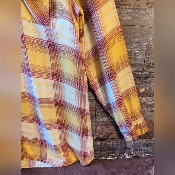 Coors Beer Upcycled Handcrafted Dip Dyed Bleached Flannel Shirt - Picture 12 of 13